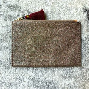 J. Crew G1081 Glitter Medium Pouch